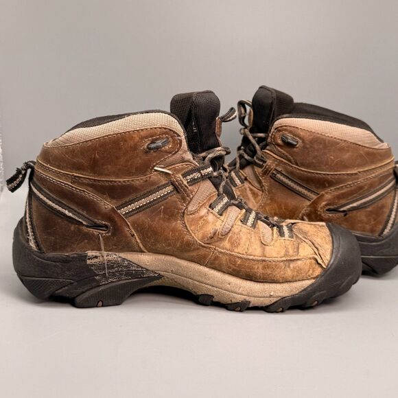 KEEN Targhee II Mens 10.5 Brown Leather Mid Hiking Boots Lace-Up Waterproof main image 7